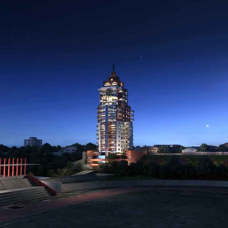 3D flythrough render view of a luxury apartment in Antananarivo, Madagascar